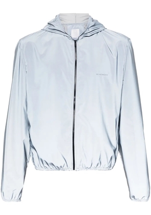 Givenchy reflective hooded windbreaker - Blue