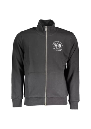 La Martina logo-embroidered zip-up sweatshirt - Black