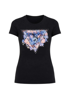 GUESS USA floral-print T-shirt - Black