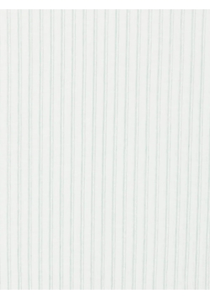 Eleventy stripe-pattern lurex-detail scarf - White