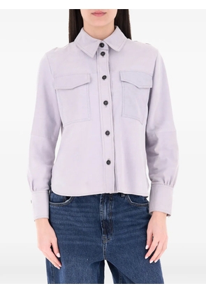 Marella flap-pocket button-up jacket - Purple