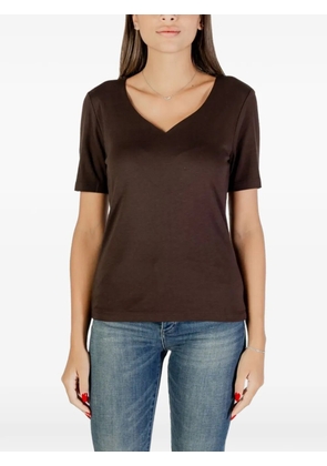 Street One V-neck T-shirt - Brown