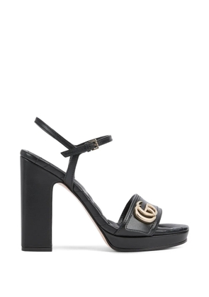 Gucci Double G matelassé sandals - Black