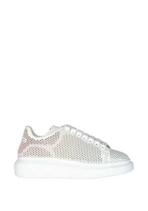 Alexander McQueen Oversized Dotted Cut-Out crystal-embellished sneakers - White