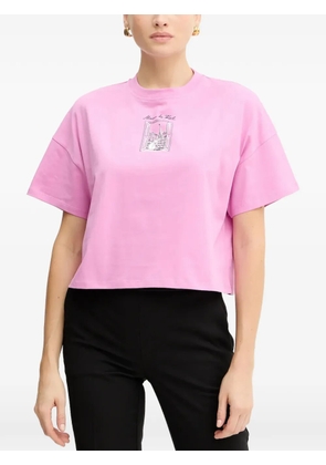 Karl Lagerfeld eiffel tower graphic t-shirt - Pink