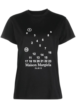 Maison Margiela numbers-motif cotton T-shirt - Black