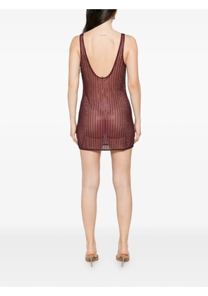VENUJA Malibu crystal-embellished mini dress - Red