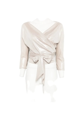 LE RJTANGE wrap blouse - Neutrals