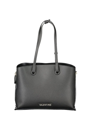 MARIO VALENTINO logo-lettering grained tote bag - Black