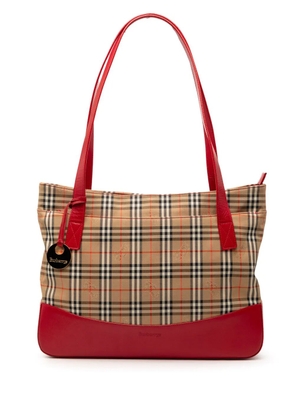 Burberry Pre-Owned 20th Century Haymarket Check Canvas tote bag - Red