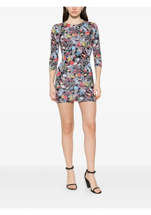 Fiorucci graphic-print mini dress - Black