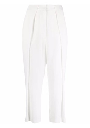 Balmain pleated high-waisted trousers - White