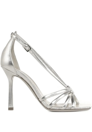Ninalilou 90mm leather ankle-strap sandals - Silver