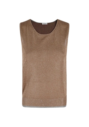 Roberto Collina metallic-effect sleeveless top - Neutrals
