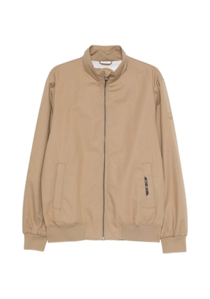 Save The Duck high-neck ribbed-trims jacket - Brown