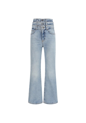 Fiorucci triple-waistband flared jeans - Blue