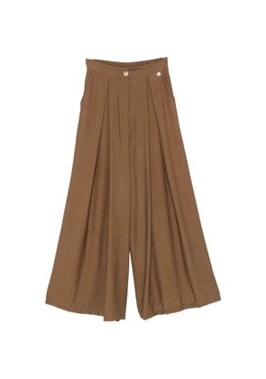 DIXIE pleated wide-leg trousers - Brown