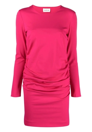 P.A.R.O.S.H. gathered-detail long-sleeve dress - Pink