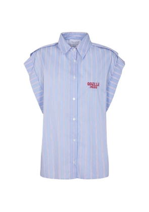 Gaelle striped kimono-sleeve shirt - Blue