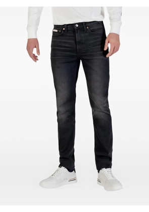 Calvin Klein Jeans whiskered-faded skinny jeans - Black