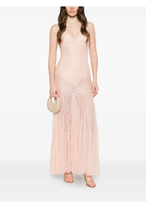Elisabetta Franchi lace maxi dress - Pink