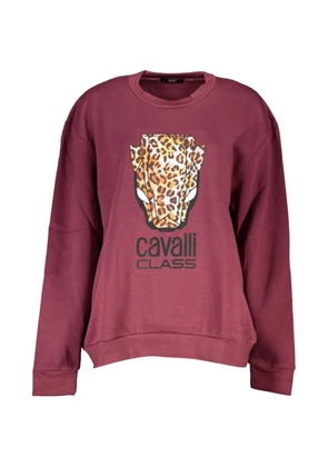 Cavalli Class logo-print sweatshirt - Red