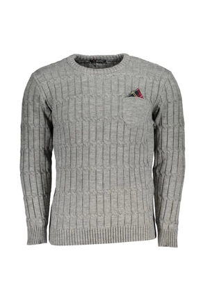 U.S. Grand patch-pocket cable-knit sweater - Grey