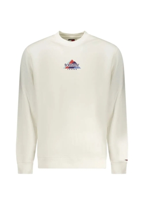 Tommy Hilfiger logo-embroidered cotton sweater - White