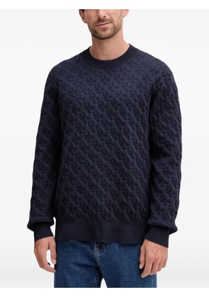 Calvin Klein Jeans monogram-pattern sweater - Blue