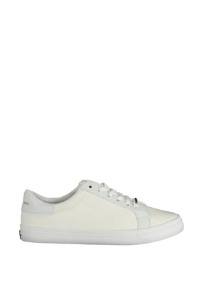 Calvin Klein logo-embossed panelled sneakers - White