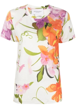 Viktor & Rolf floral print organic cotton T-shirt - White