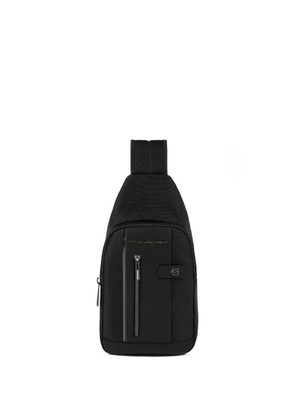 PIQUADRO logo-plaque sling bag - Black