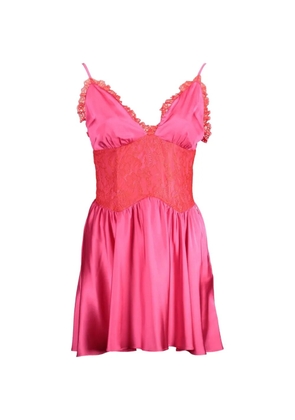 Gaelle lace-detail mini dress - Pink