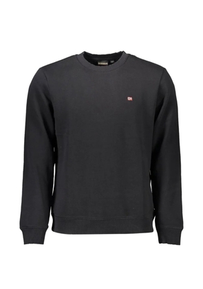 Napapijri logo-patch crew-neck sweatshirt - Black