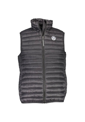 North Sails quilted high-neck gilet - Black