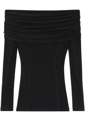 AZ FACTORY x Lutz Huelle Anne off-shoulder long-sleeve top - Black