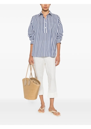 ARCHIVIO 67 striped long-sleeve blouse - Blue