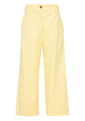 Patou towelling-finish straight-leg trousers - Yellow