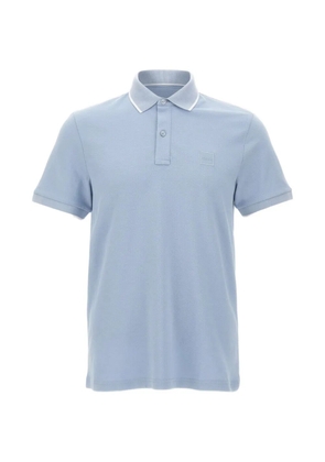 BOSS Passertip contrast-piping polo shirt - Blue