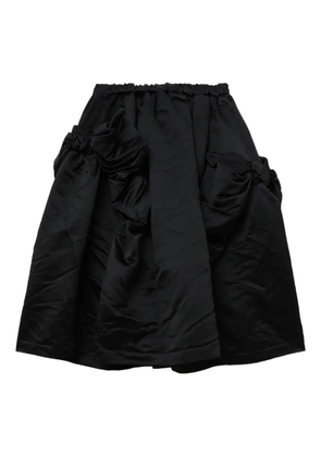 Comme Des Garçons Comme Des Garçons gathered-detail midi skirt - Black