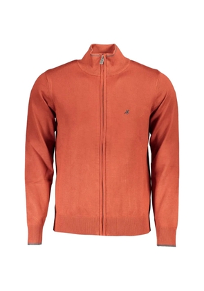 U.S. Grand embroidered zip-up cardigan - Orange