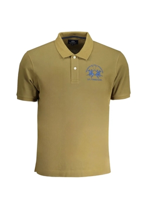 La Martina logo-embroidered polo shirt - Neutrals