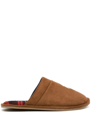 Polo Ralph Lauren logo-embroidered mule slippers - SNUFF/CREAM