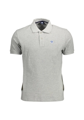 North Sails logo-patch cotton polo shirt - Grey