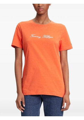 Tommy Hilfiger logo-embroidered T-shirt - Orange
