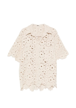 MTL STUDIO Giulia crochet shirt - Neutrals