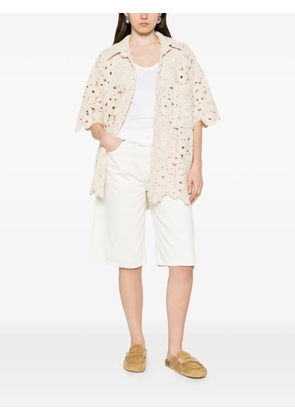 MTL STUDIO Giulia crochet shirt - Neutrals
