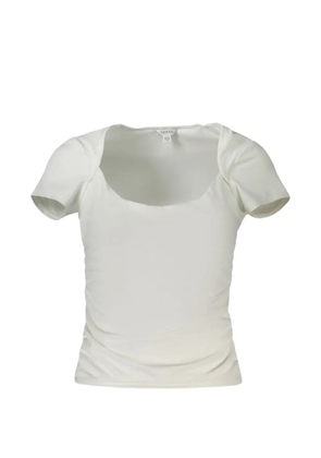 GUESS USA ruched square-neck T-shirt - White