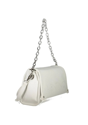 MARIO VALENTINO embossed-logo chain-strap cross body bag - White