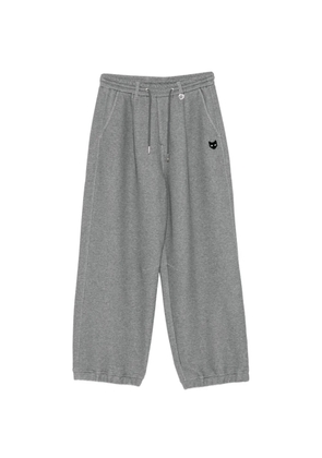 SONGZIO panther-patched drawstring track pants - Grey